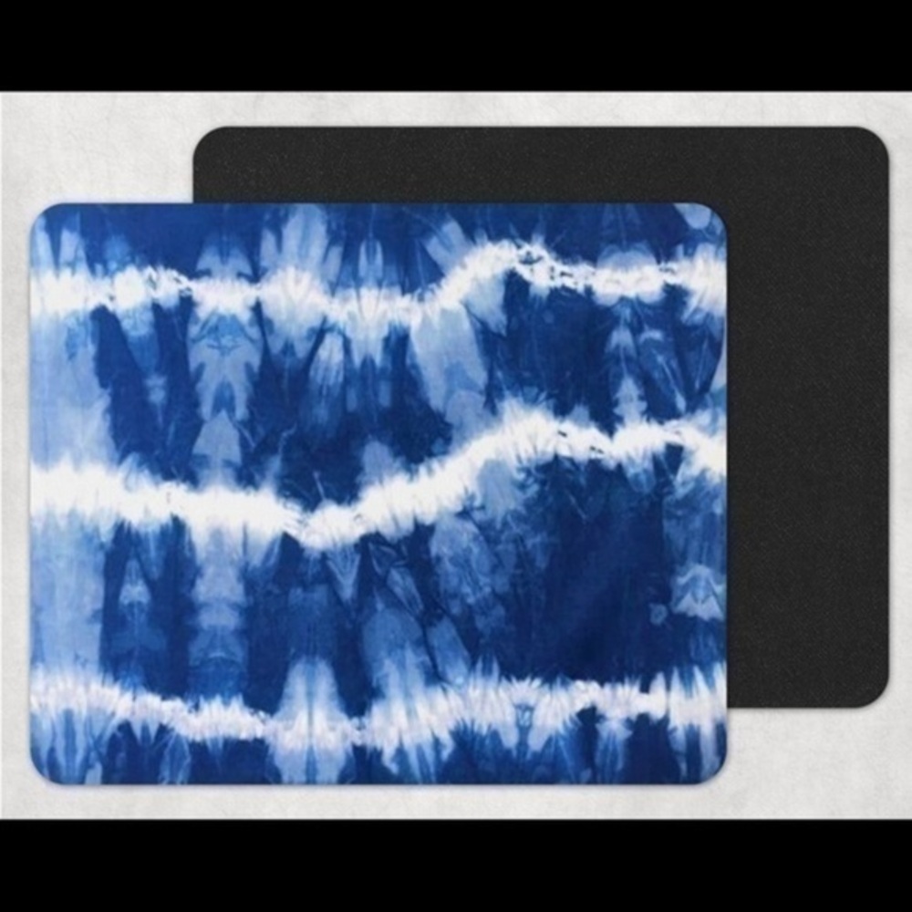 Blue Tie-Dye Mouse Pad